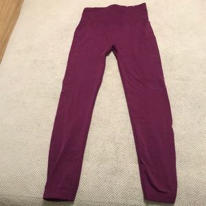 maroon fleece leggings